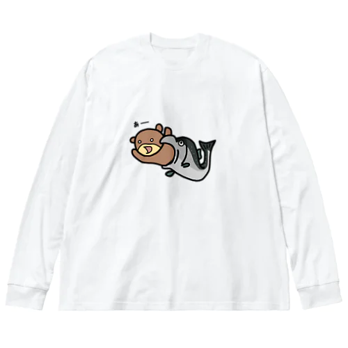熊鮭 ビッグシルエットロングスリーブTシャツ