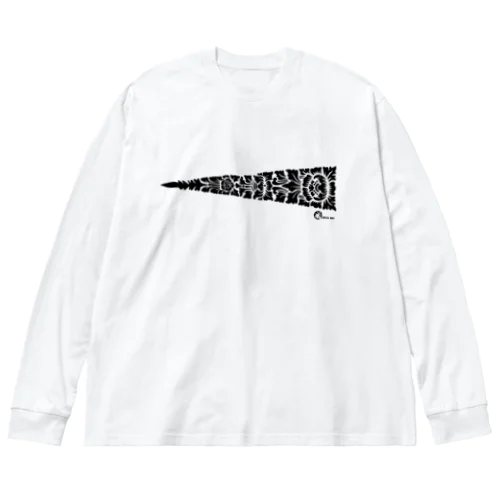 バリ三角ヨコ　黒 Big Long Sleeve T-Shirt