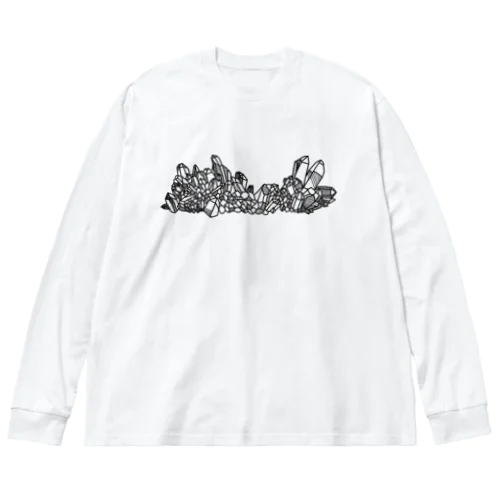 鉱石クラスター【黒】 Big Long Sleeve T-Shirt