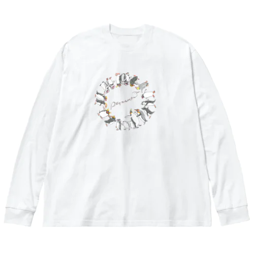 ペンギン　全員集合　ペパロニオリジナル ビッグシルエットロングスリーブTシャツ