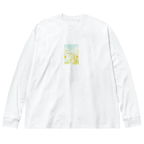 抽象水彩　　　c ビッグシルエットロングスリーブTシャツ