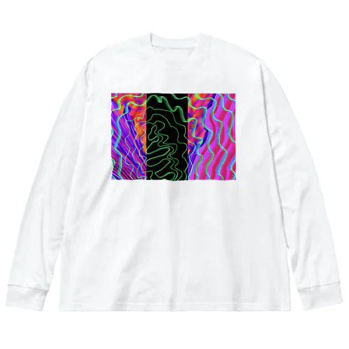 サイケ Big Long Sleeve T-Shirt