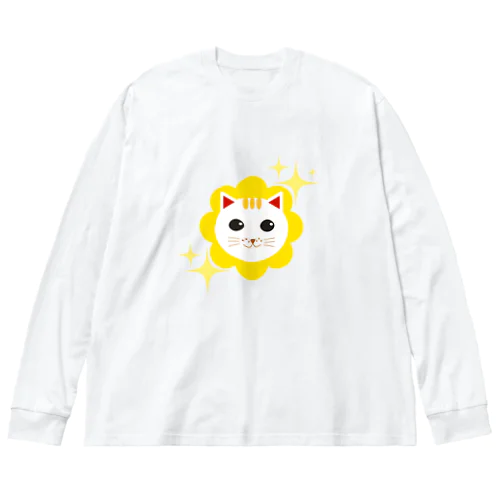 きらきら招き猫 ビッグシルエットロングスリーブTシャツ