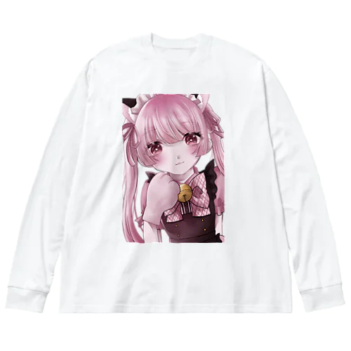 猫耳メイドちゃん ビッグシルエットロングスリーブTシャツ