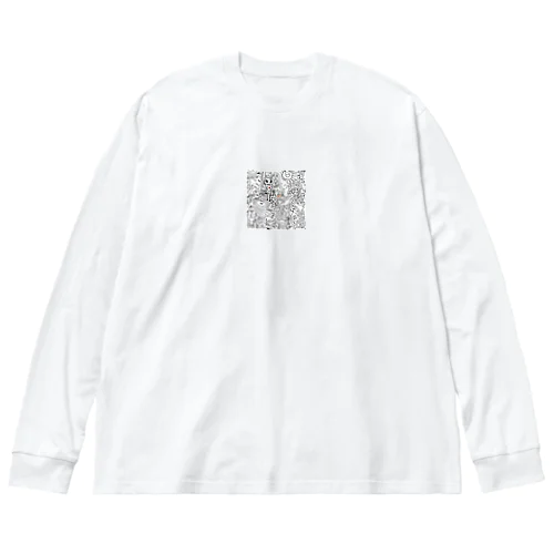 髑髏に花束 Big Long Sleeve T-Shirt