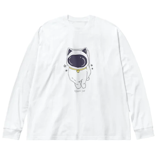 宇宙ねこ。 ビッグシルエットロングスリーブTシャツ