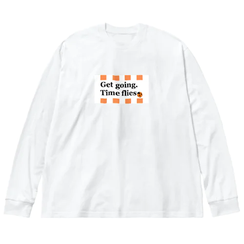 テントウムシピリオド（オレンジ）　Orange Ladybird Big Long Sleeve T-Shirt