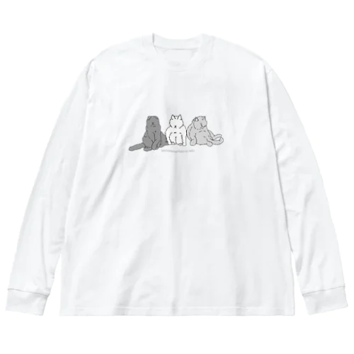 変な座り方のネコたち。 Big Long Sleeve T-Shirt