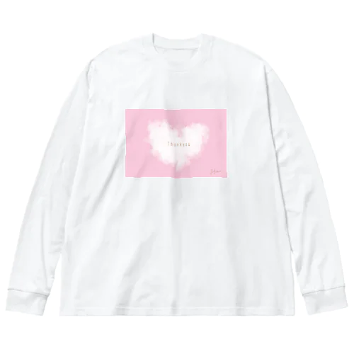 ピンクハート ビッグシルエットロングスリーブTシャツ