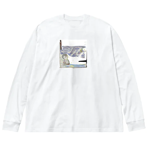 夜空眺めるぺんぺんペンギン Big Long Sleeve T-Shirt