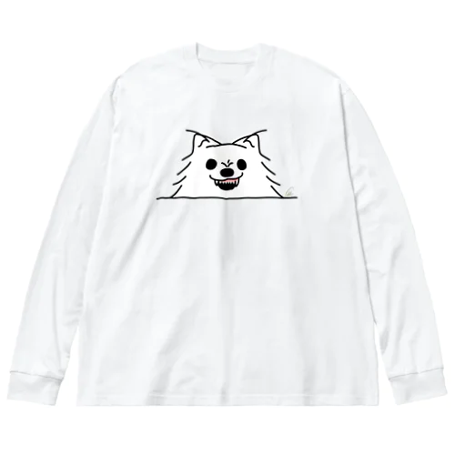 ポメラニアンっ！*しかも怒っ！ ビッグシルエットロングスリーブTシャツ