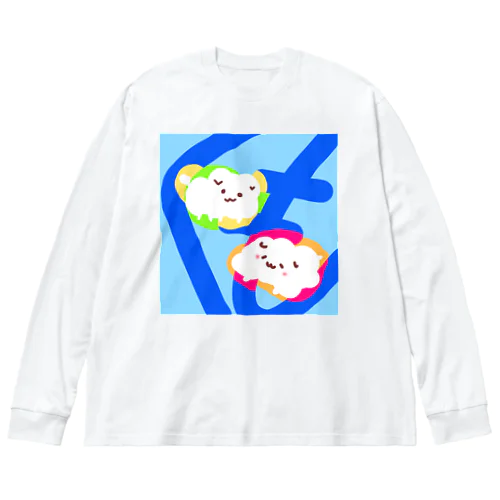 もくもくも犬☁️ ビッグシルエットロングスリーブTシャツ