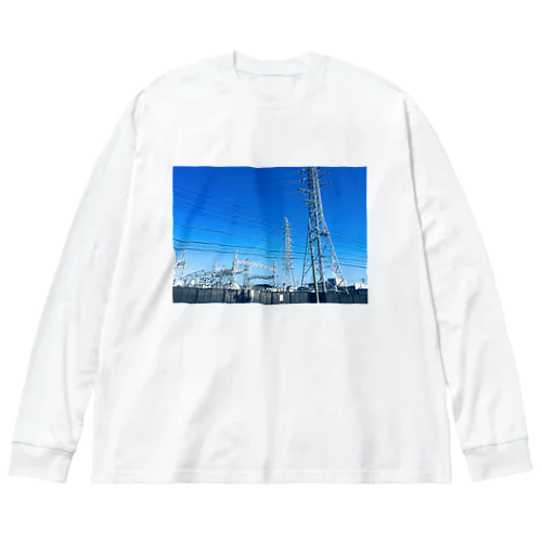 無機質と空 ビッグシルエットロングスリーブTシャツ