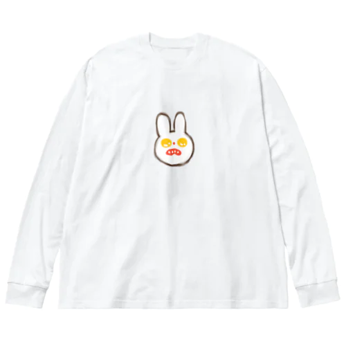 目玉焼きうさぎ ビッグシルエットロングスリーブTシャツ