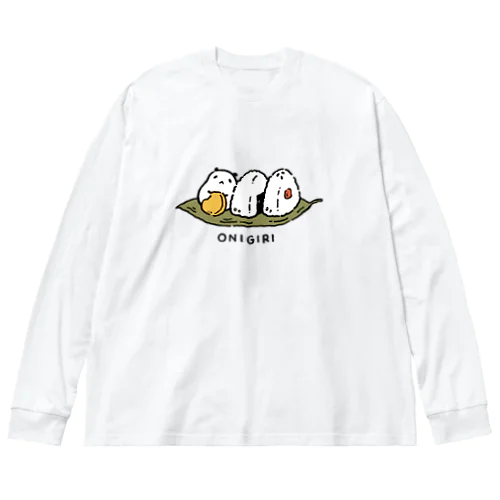 小粒パンダONIGIRI！ ビッグシルエットロングスリーブTシャツ