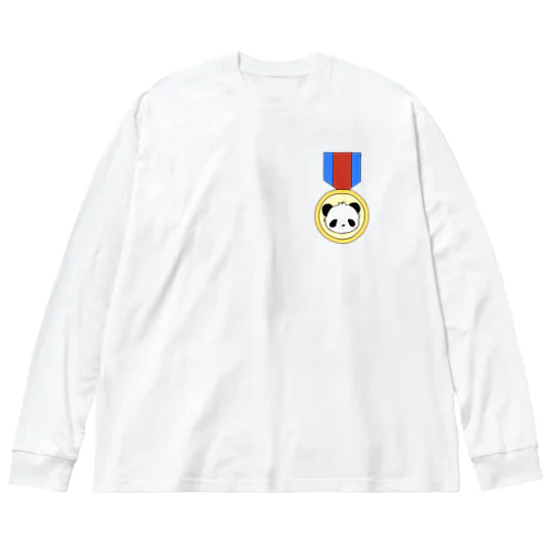 パンダさんの勲章 ビッグシルエットロングスリーブTシャツ