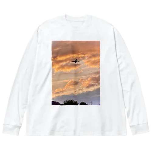 飛ぶ飛行機！ Big Long Sleeve T-Shirt