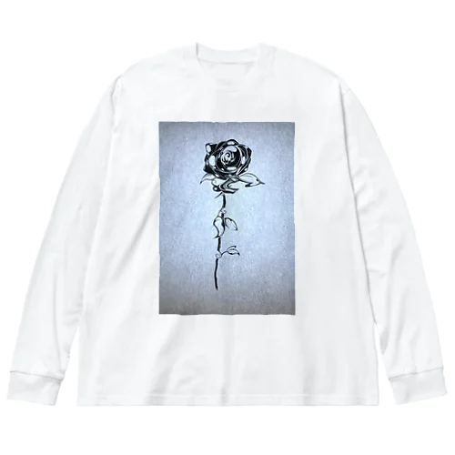 薔薇バラ ビッグシルエットロングスリーブTシャツ