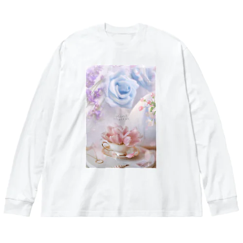 上品な花々 ビッグシルエットロングスリーブTシャツ