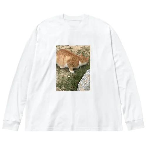 そっぽむく猫 ビッグシルエットロングスリーブTシャツ