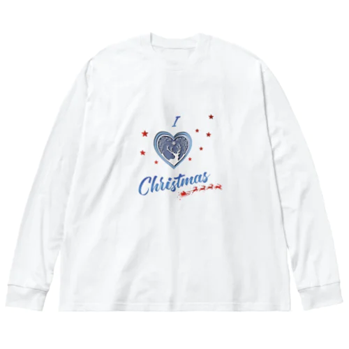 Studio Made in france 002 I love Christmas ビッグシルエットロングスリーブTシャツ