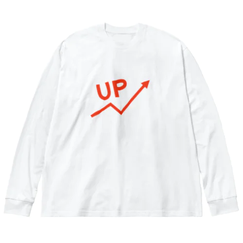 『UP』線グラフ ビッグシルエットロングスリーブTシャツ