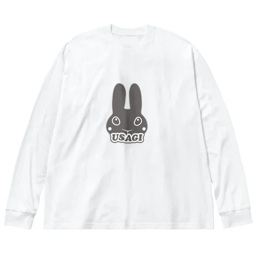 シンプルうさぎロゴマーク ビッグシルエットロングスリーブTシャツ