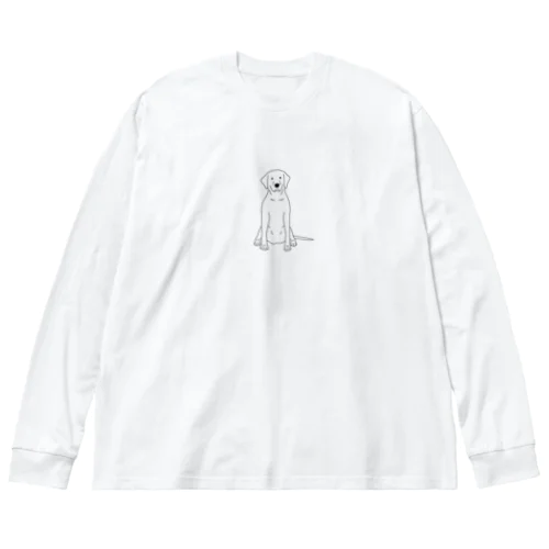おすわりラブラドール 루즈핏 롱 슬리브 티셔츠