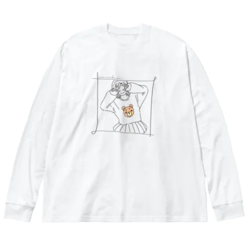 外ハネガール ビッグシルエットロングスリーブTシャツ