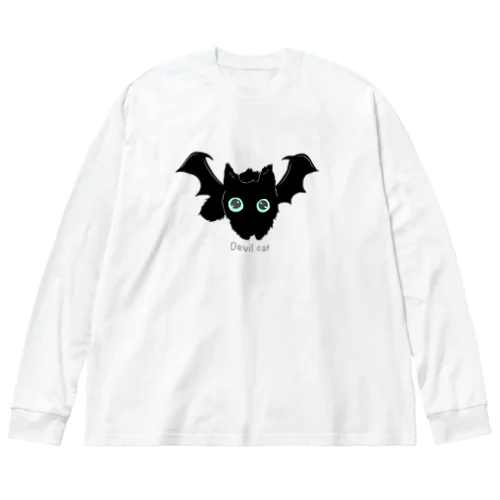 悪魔みたいな猫 ビッグシルエットロングスリーブTシャツ