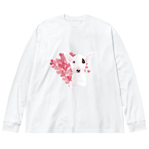 ブルテリくんとハート Big Long Sleeve T-Shirt