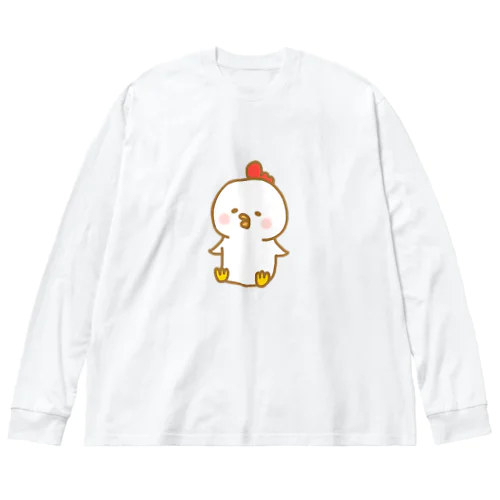 にわとりさん ビッグシルエットロングスリーブTシャツ