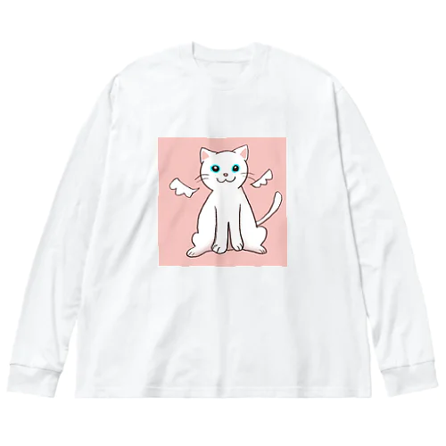 天使ねこちゃん ビッグシルエットロングスリーブTシャツ