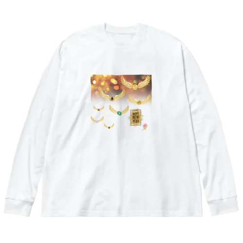 Studio Made in France 008 HNY flying coin ビッグシルエットロングスリーブTシャツ