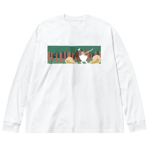 シェルティ×日本刀 Big Long Sleeve T-Shirt