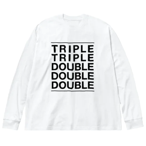 T2D3（黒プリント）カットソー Big Long Sleeve T-Shirt