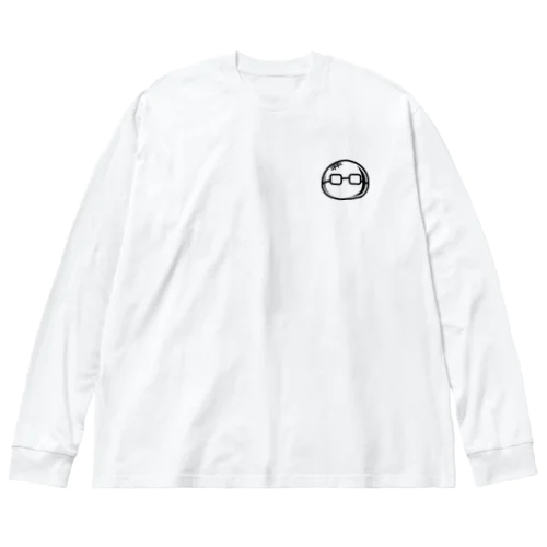 おもち(メガネ) ビッグシルエットロングスリーブTシャツ