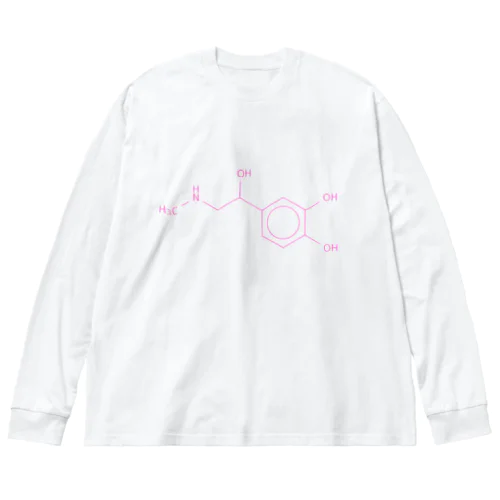 アドレナリンの分子構造 ビッグシルエットロングスリーブTシャツ