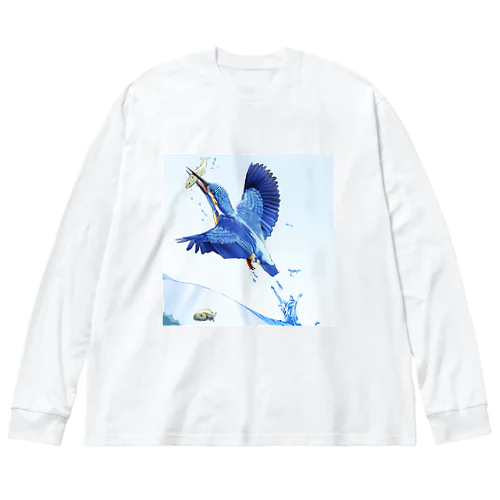 翡翠（カワセミ） Big Long Sleeve T-Shirt