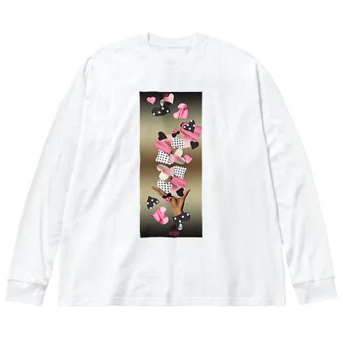 ハートの噴水 Big Long Sleeve T-Shirt