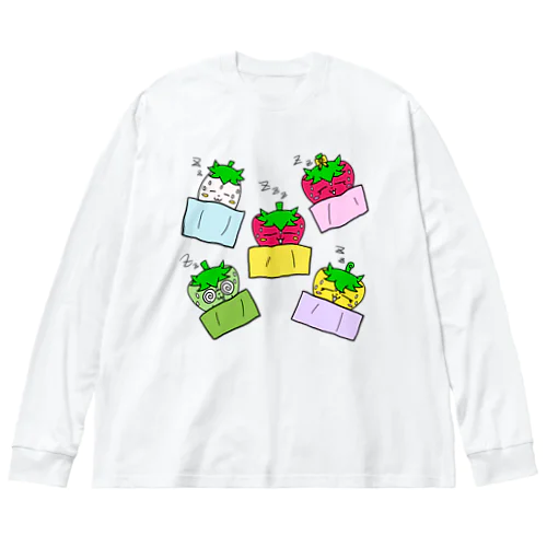 いちごのチーゴくん　みんなでおねんね ビッグシルエットロングスリーブTシャツ