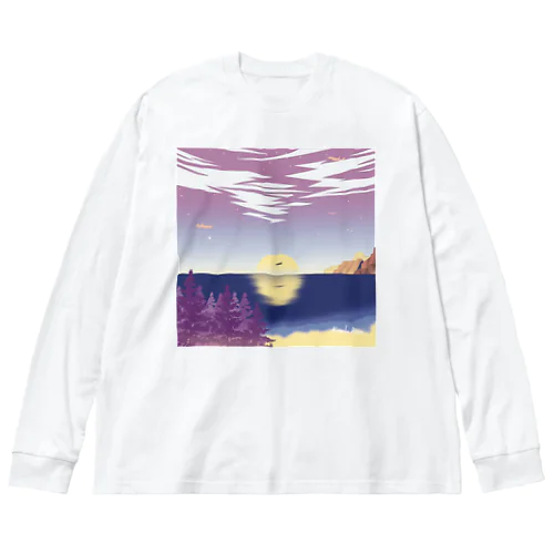Shimoda_purple_bule_pinkplane  Big Long Sleeve T-Shirt