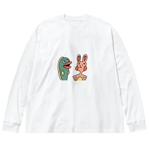 ハンギョーとusagi ビッグシルエットロングスリーブTシャツ