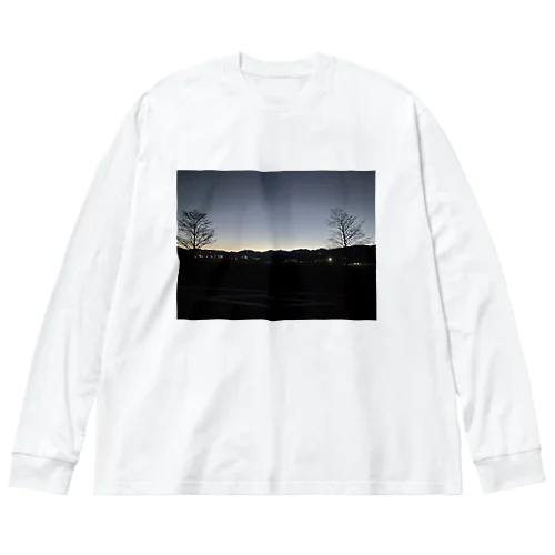 Early winter sunrise ビッグシルエットロングスリーブTシャツ