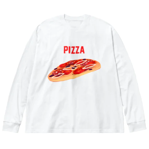 PIZZA-ピザ- Big Long Sleeve T-Shirt