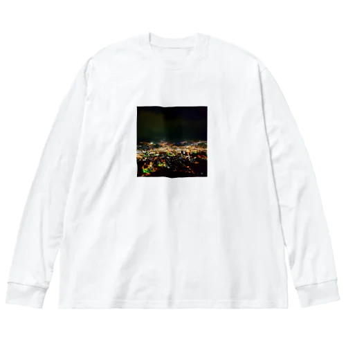～稲佐山の夜景を添えて～ 루즈핏 롱 슬리브 티셔츠
