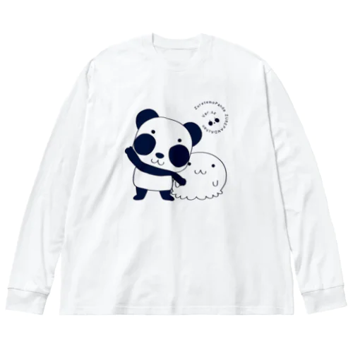 ズレぱんだちゃんなぞーと一緒 ビッグシルエットロングスリーブTシャツ