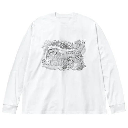 深海魚ゼンタングル ビッグシルエットロングスリーブTシャツ