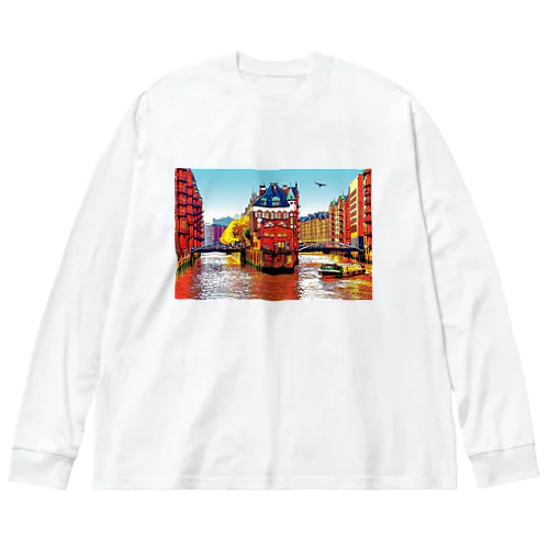 ドイツ ハンブルクの倉庫街 Big Long Sleeve T-Shirt