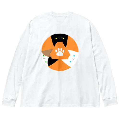 ぴょこにゃんズ ビッグシルエットロングスリーブTシャツ